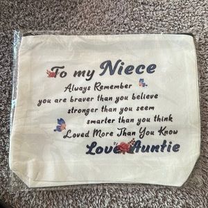 3/$20 Zip tote for cosmetics or art supplies etc.